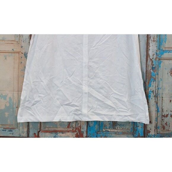 Karen Scott 100123380MS Womens Size M Bright White Sleeveless Tunic Tank Top - Picture 4 of 8
